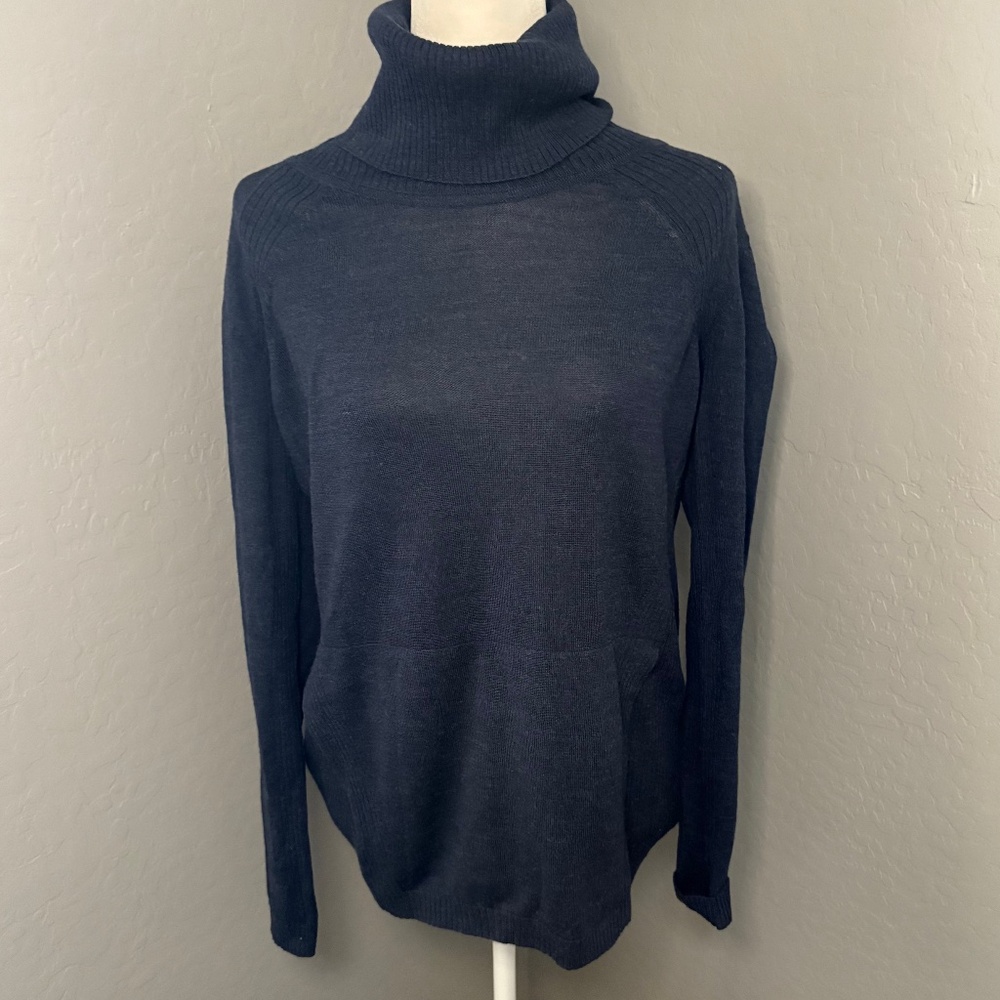 Lululemon | “Sweat & Savasna” Merino‎ Wool Sweater- Navy Blue